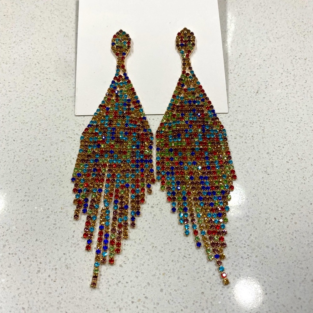 Multicolored drop earrings